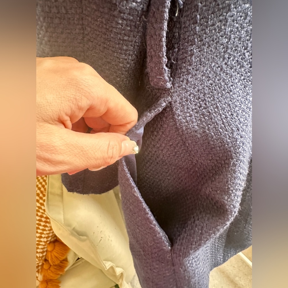 Tweed Navy Blue thick heavy jacket - Picture 5 of 11